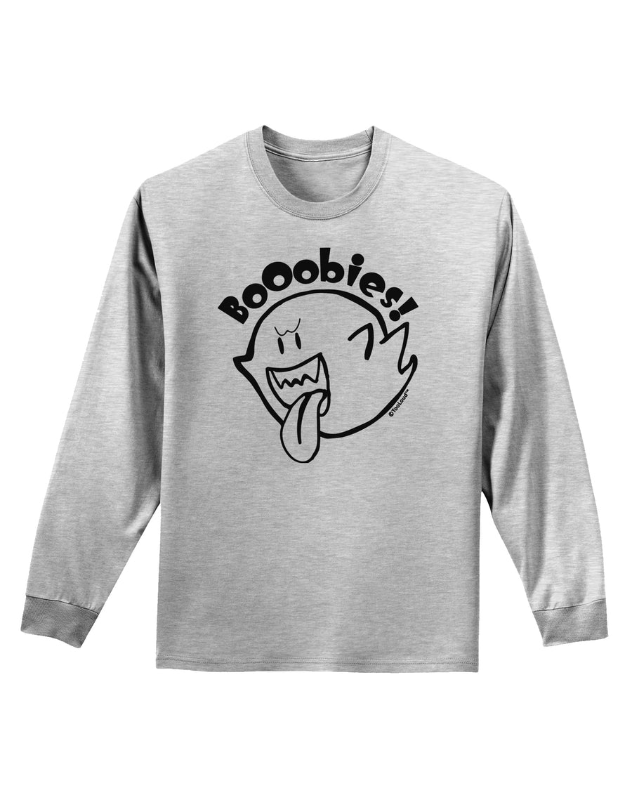 Booobies Adult Long Sleeve Shirt-Long Sleeve Shirt-TooLoud-White-Small-Davson Sales