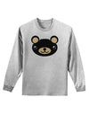 Kyu-T Head - Night Beartholomew Teddy Bear Adult Long Sleeve Shirt-Long Sleeve Shirt-TooLoud-AshGray-Small-Davson Sales