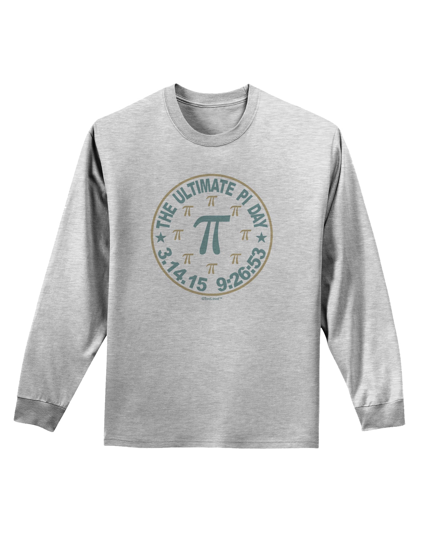 The Ultimate Pi Day Emblem Adult Long Sleeve Shirt by TooLoud-Long Sleeve Shirt-TooLoud-AshGray-Small-Davson Sales