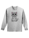 Dr Cat MD - Cute Cat Design Adult Long Sleeve Shirt by TooLoud-Long Sleeve Shirt-TooLoud-AshGray-Small-Davson Sales