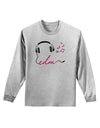 EDM Cord Pink Adult Long Sleeve Shirt-Long Sleeve Shirt-TooLoud-AshGray-Small-Davson Sales