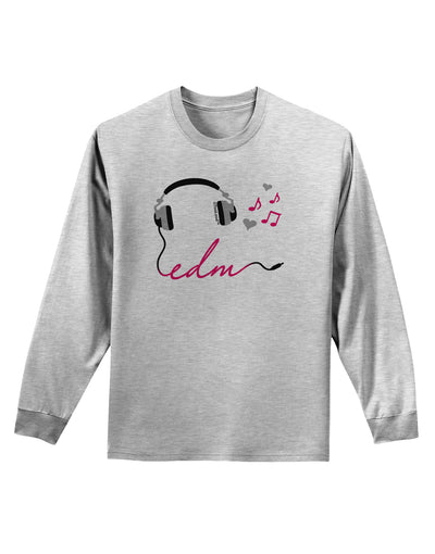 EDM Cord Pink Adult Long Sleeve Shirt-Long Sleeve Shirt-TooLoud-AshGray-Small-Davson Sales