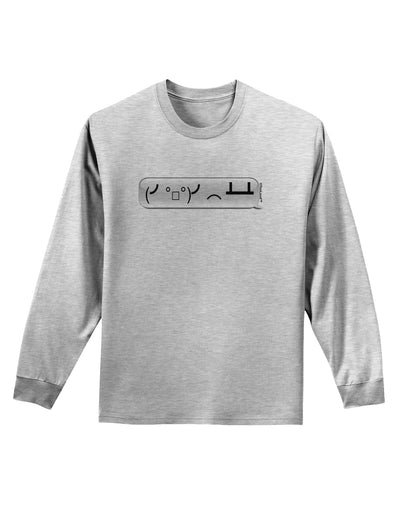 Table Flip Text Bubble Adult Long Sleeve Shirt-Long Sleeve Shirt-TooLoud-AshGray-Small-Davson Sales