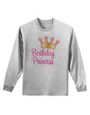 Birthday Princess - Tiara Adult Long Sleeve Shirt by TooLoud-Long Sleeve Shirt-TooLoud-AshGray-Small-Davson Sales