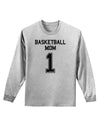 Basketball Mom Jersey Adult Long Sleeve Shirt-Long Sleeve Shirt-TooLoud-AshGray-Small-Davson Sales