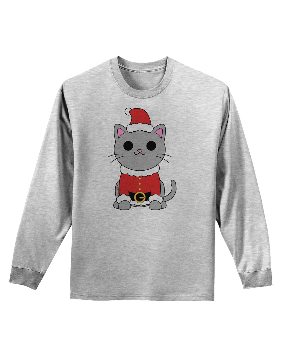 Mr. Whiskerton Santa Suit - Christmas Adult Long Sleeve Shirt by TooLoud-Long Sleeve Shirt-TooLoud-White-Small-Davson Sales