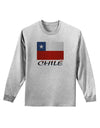 Chile Flag Adult Long Sleeve Shirt-Long Sleeve Shirt-TooLoud-AshGray-Small-Davson Sales