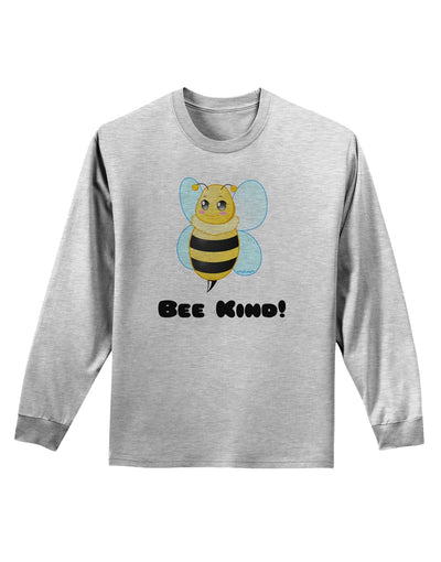 Bee Kind Adult Long Sleeve Shirt-Long Sleeve Shirt-TooLoud-AshGray-XXXX-Large-Davson Sales