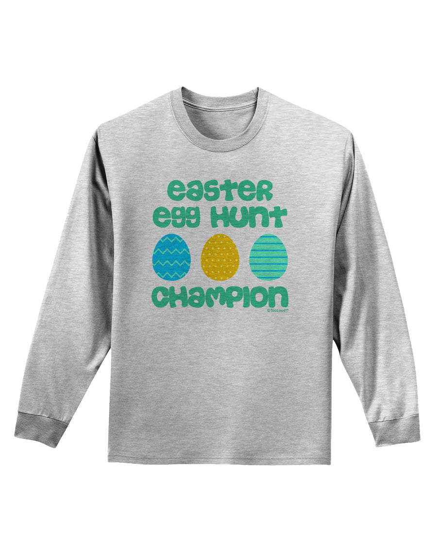 Easter Egg Hunt Champion - Blue and Green Adult Long Sleeve Shirt by TooLoud-Long Sleeve Shirt-TooLoud-White-Small-Davson Sales