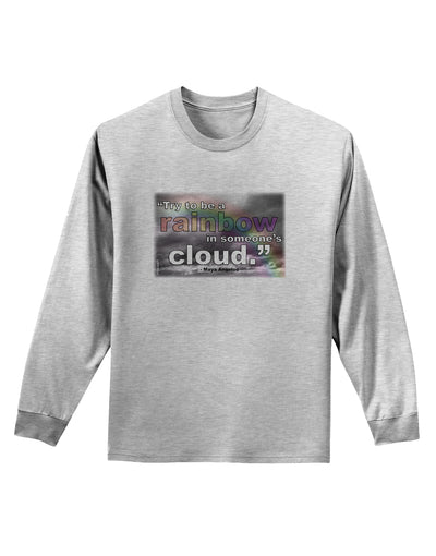 Rainbow in Cloud M Angelou Adult Long Sleeve Shirt by TooLoud-Long Sleeve Shirt-TooLoud-AshGray-Small-Davson Sales