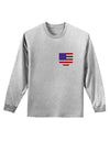 American Flag Faux Pocket Design Adult Long Sleeve Shirt by TooLoud-Long Sleeve Shirt-TooLoud-AshGray-Small-Davson Sales