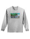 Palm Springs Watercolor Adult Long Sleeve Shirt-Long Sleeve Shirt-TooLoud-AshGray-Small-Davson Sales