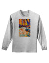 Mt Shavano Colorado Watercolor Adult Long Sleeve Shirt-Long Sleeve Shirt-TooLoud-AshGray-Small-Davson Sales