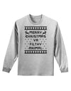 Merry Christmas Ya Filthy Animal Christmas Sweater Adult Long Sleeve Shirt-Long Sleeve Shirt-TooLoud-AshGray-Small-Davson Sales