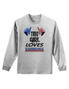 This Girl Loves America Adult Long Sleeve Shirt-Long Sleeve Shirt-TooLoud-AshGray-Small-Davson Sales