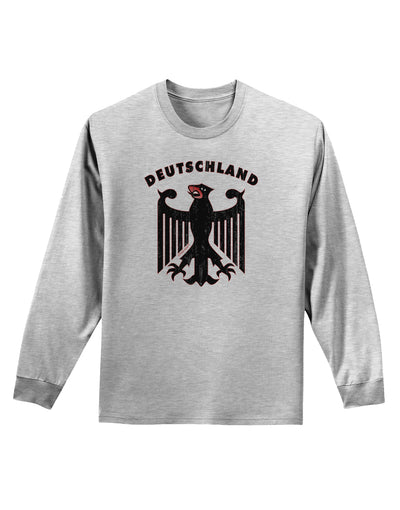 Bundeswehr Logo Deutschland Adult Long Sleeve Shirt-Long Sleeve Shirt-TooLoud-AshGray-Small-Davson Sales