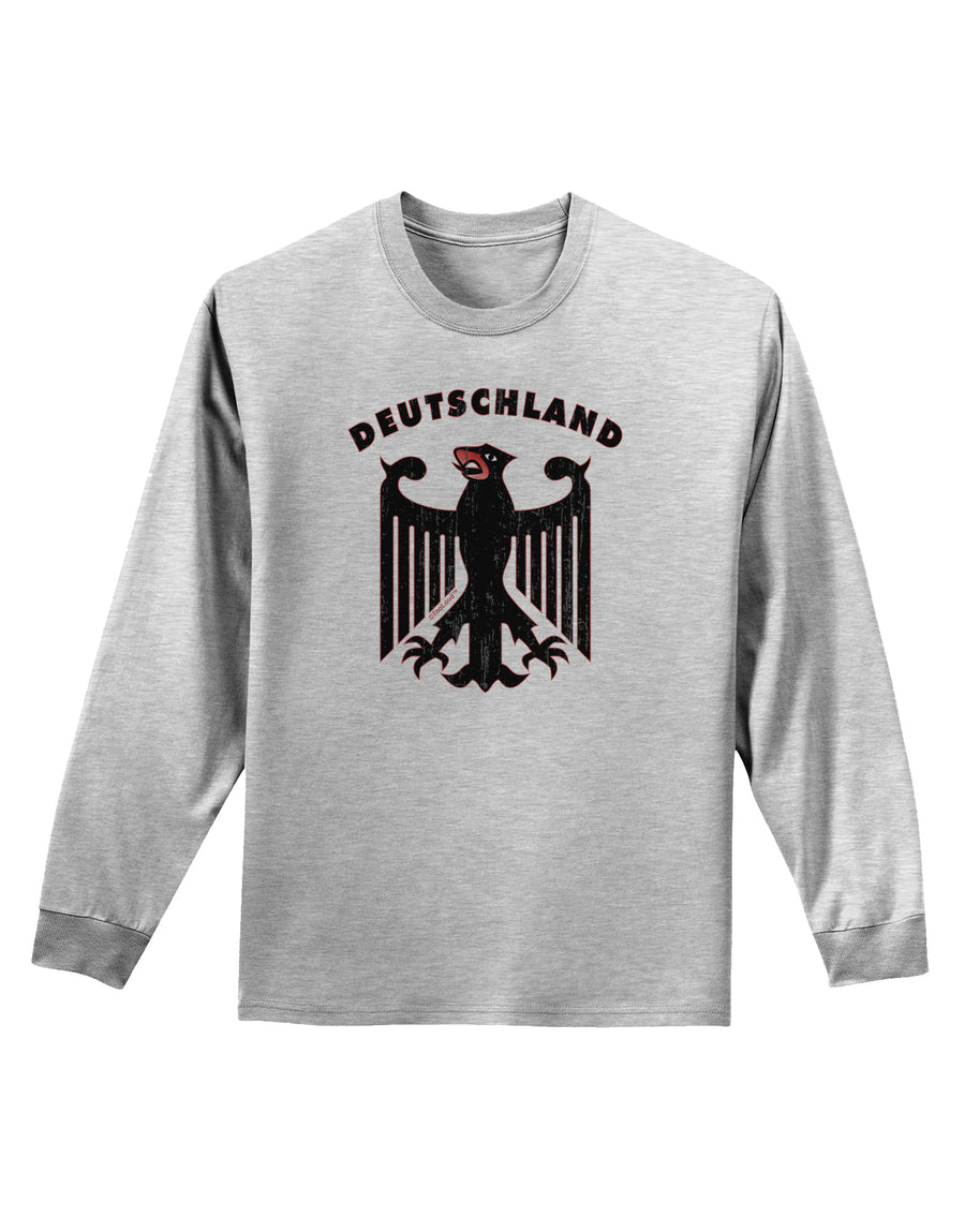 Bundeswehr Logo Deutschland Adult Long Sleeve Shirt-Long Sleeve Shirt-TooLoud-White-Small-Davson Sales