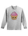 Cute Cupcake Design #2 Adult Long Sleeve Shirt by TooLoud-Long Sleeve Shirt-TooLoud-AshGray-Small-Davson Sales