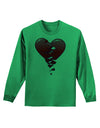 Crumbling Broken Heart Adult Long Sleeve Shirt by-Long Sleeve Shirt-TooLoud-Kelly-Green-Small-Davson Sales