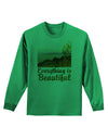 Everything is Beautiful - Sunrise Adult Long Sleeve Shirt by-Long Sleeve Shirt-TooLoud-Kelly-Green-Small-Davson Sales