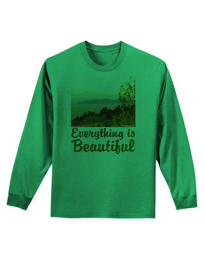 Everything is Beautiful - Sunrise Adult Long Sleeve Shirt by-Long Sleeve Shirt-TooLoud-Kelly-Green-Small-Davson Sales