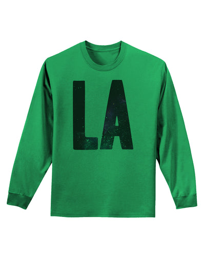 LA Outer Space Desgin Adult Long Sleeve Shirt-Long Sleeve Shirt-TooLoud-Kelly-Green-Small-Davson Sales