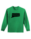 Connecticut - United States Shape Adult Long Sleeve Shirt by TooLoud-Long Sleeve Shirt-TooLoud-Kelly-Green-Small-Davson Sales