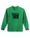 Creepy Black Bear Adult Long Sleeve Shirt-Long Sleeve Shirt-TooLoud-Kelly-Green-Small-Davson Sales