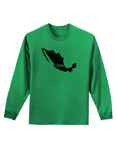 Mexico - Casa - Cinco De Mayo Adult Long Sleeve Shirt-Long Sleeve Shirt-TooLoud-Kelly-Green-Small-Davson Sales