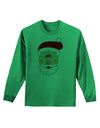 Santa Claus Face Christmas Adult Long Sleeve Shirt-Long Sleeve Shirt-TooLoud-Kelly-Green-Small-Davson Sales