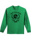 Best Dad Ever Distressed Collegiate Adult Long Sleeve Shirt-Long Sleeve Shirt-TooLoud-Kelly-Green-Small-Davson Sales