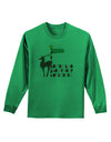 Rudolf Ratchet Reindeer Color Text Adult Long Sleeve Shirt-Long Sleeve Shirt-TooLoud-Kelly-Green-Small-Davson Sales