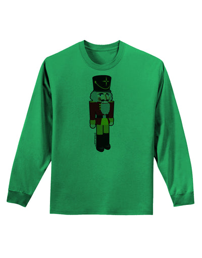 Festive Nutcracker - No Text Adult Long Sleeve Shirt by-Long Sleeve Shirt-TooLoud-Kelly-Green-Small-Davson Sales