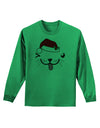 Kyu-T Face Puppina Santa Girl Dog Adult Long Sleeve Shirt-Long Sleeve Shirt-TooLoud-Kelly-Green-Small-Davson Sales