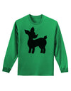 Cute Rudolph Silhouette - Christmas Adult Long Sleeve Shirt by TooLoud-Long Sleeve Shirt-TooLoud-Kelly-Green-Small-Davson Sales