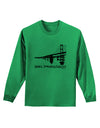 Bay Bridge Cutout Design - San Francisco Adult Long Sleeve Shirt by TooLoud-Long Sleeve Shirt-TooLoud-Kelly-Green-Small-Davson Sales