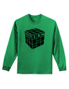 Autism Awareness - Cube B & W Adult Long Sleeve Shirt-Long Sleeve Shirt-TooLoud-Kelly-Green-Small-Davson Sales