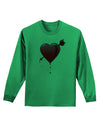 Shot Through the Heart Bleeding Adult Long Sleeve Shirt by-Long Sleeve Shirt-TooLoud-Kelly-Green-Small-Davson Sales