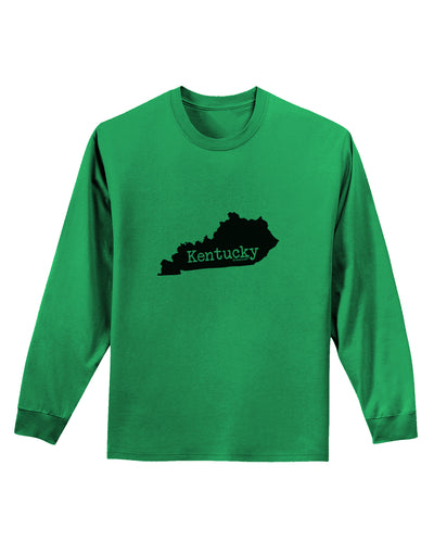 Kentucky - United States Shape Adult Long Sleeve Shirt by TooLoud-TooLoud-Kelly-Green-Small-Davson Sales