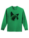 Cute Disgruntled Siamese Cat Adult Long Sleeve Shirt-Long Sleeve Shirt-TooLoud-Kelly-Green-Small-Davson Sales