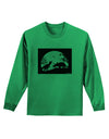 T-Rex and Triceratops Silhouettes Design Adult Long Sleeve Shirt by TooLoud-Long Sleeve Shirt-TooLoud-Kelly-Green-Small-Davson Sales