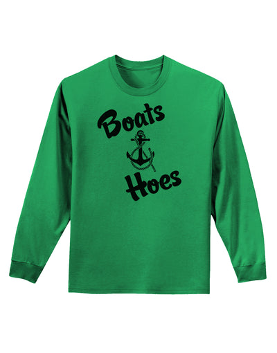 Boats and Hoes Adult Long Sleeve Shirt-Long Sleeve Shirt-TooLoud-Kelly-Green-Small-Davson Sales