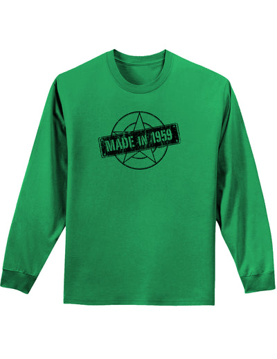 TooLoud 60th Birthday Gift Made in 1959 Adult Long Sleeve Shirt-Long Sleeve Shirt-TooLoud-Kelly-Green-Small-Davson Sales