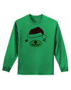 Kyu-T Face Beartholomew Santa Boy Bear Adult Long Sleeve Shirt-Long Sleeve Shirt-TooLoud-Kelly-Green-Small-Davson Sales