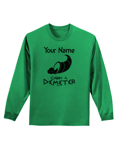 Personalized Cabin 4 Demeter Adult Long Sleeve Shirt-Long Sleeve Shirt-TooLoud-Kelly-Green-Small-Davson Sales