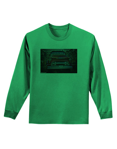 TooLoud Vintage Truck Adult Long Sleeve Shirt-Long Sleeve Shirt-TooLoud-Kelly-Green-Small-Davson Sales