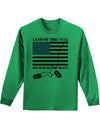 Home of the Free Because of the Brave Adult Long Sleeve Shirt-Long Sleeve Shirt-TooLoud-Kelly-Green-Small-Davson Sales