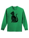 Every Day Is Caturday Cat Silhouette Adult Long Sleeve Shirt by TooLoud-Long Sleeve Shirt-TooLoud-Kelly-Green-Small-Davson Sales