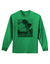 Colorado Landscape Text BW Adult Long Sleeve Shirt-Long Sleeve Shirt-TooLoud-Kelly-Green-Small-Davson Sales