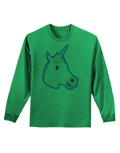 Fanciful Unicorn Adult Long Sleeve Shirt-Long Sleeve Shirt-TooLoud-Kelly-Green-Small-Davson Sales